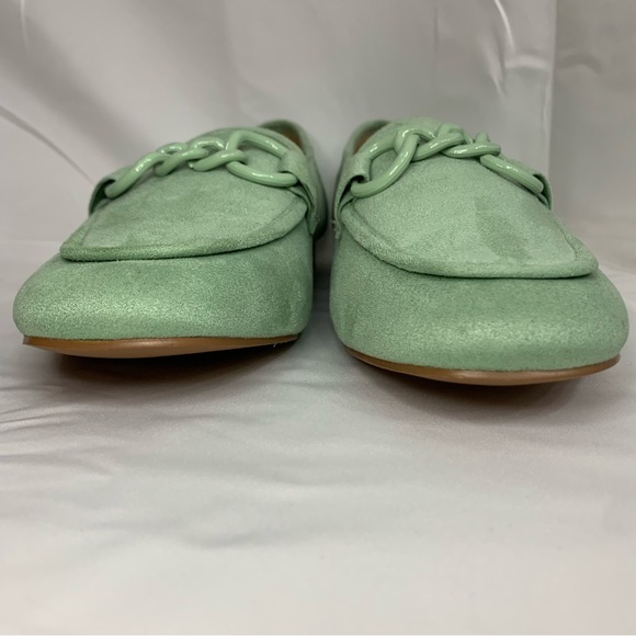 ASOS Design Mint Green Loafers with Chain Detail, size 9 - Picture 4 of 13